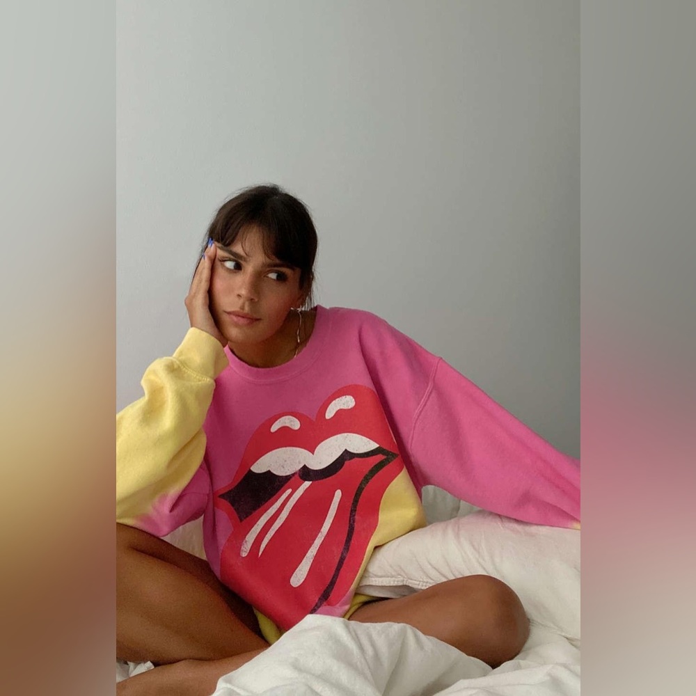 The Rolling Stones Urban Outfitters Tie Dye Crew Neck Sweatshirt, size M